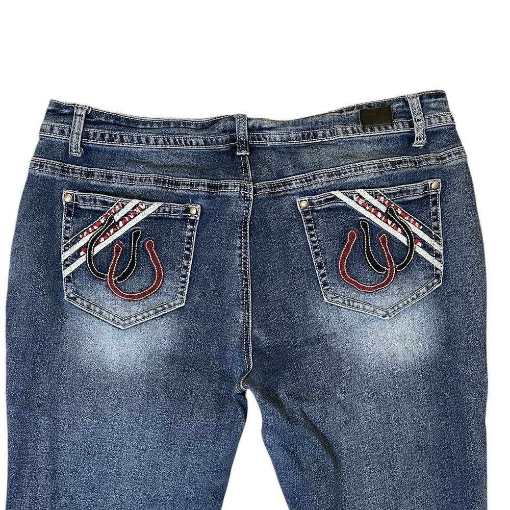 Flamingo Western Horseshoe Jeans Size 2XL Stretch